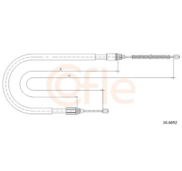 Tažné lanko, parkovací brzda COFLE 92.10.6692