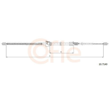 Tažné lanko, parkovací brzda COFLE 92.10.7140