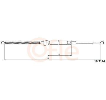 Tažné lanko, parkovací brzda COFLE 92.10.7144