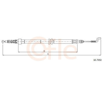 Tažné lanko, parkovací brzda COFLE 92.10.7392