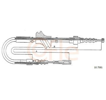 Tažné lanko, parkovací brzda COFLE 92.10.7581