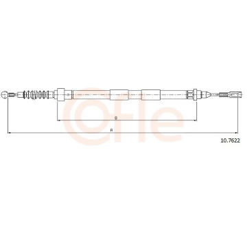 Tažné lanko, parkovací brzda COFLE 92.10.7622