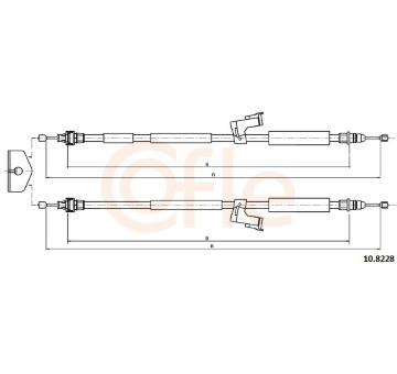 Tažné lanko, parkovací brzda COFLE 92.10.8228