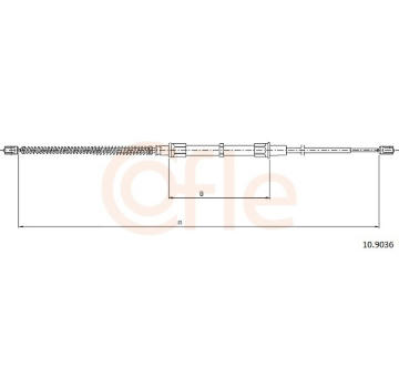 Tažné lanko, parkovací brzda COFLE 92.10.9036