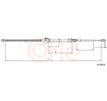 Tažné lanko, parkovací brzda COFLE 92.10.9054