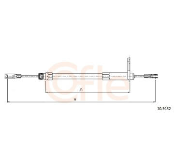 Tažné lanko, parkovací brzda COFLE 92.10.9432
