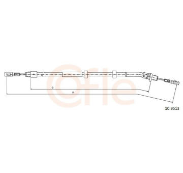 Tažné lanko, parkovací brzda COFLE 92.10.9513