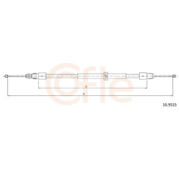 Tažné lanko, parkovací brzda COFLE 92.10.9515