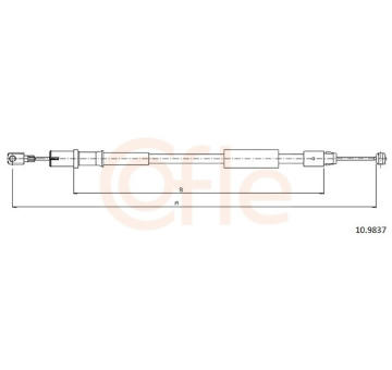 Tažné lanko, parkovací brzda COFLE 92.10.9837
