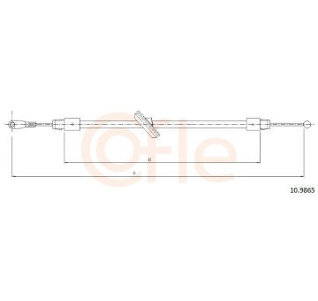 Tažné lanko, parkovací brzda COFLE 92.10.9865