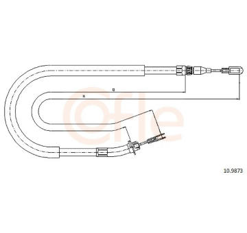 Tažné lanko, parkovací brzda COFLE 92.10.9873
