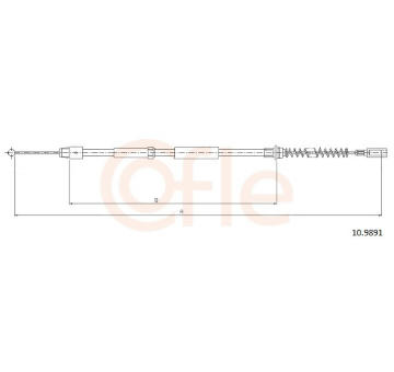 Tažné lanko, parkovací brzda COFLE 92.10.9891