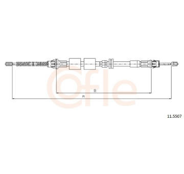 Tažné lanko, parkovací brzda COFLE 92.11.5507