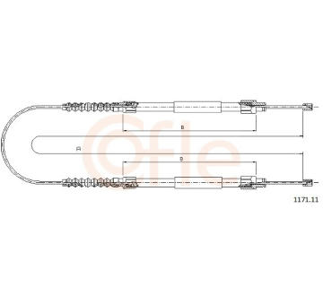 Tažné lanko, parkovací brzda COFLE 92.1171.11