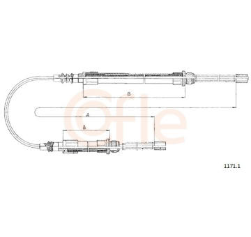 Tažné lanko, parkovací brzda COFLE 92.1171.1