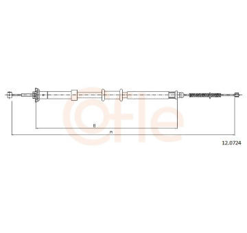 Tažné lanko, parkovací brzda COFLE 92.12.0724