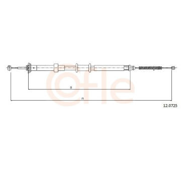 Tažné lanko, parkovací brzda COFLE 92.12.0725