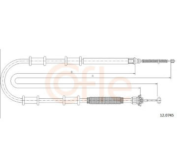 Tažné lanko, parkovací brzda COFLE 92.12.0745