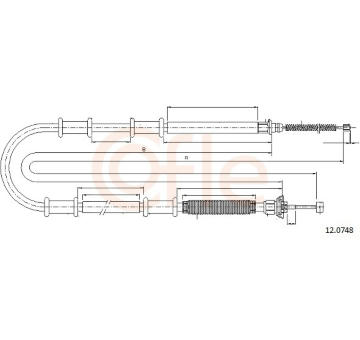 Tažné lanko, parkovací brzda COFLE 92.12.0748