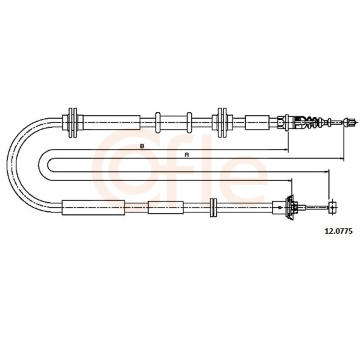 Tažné lanko, parkovací brzda COFLE 92.12.0775