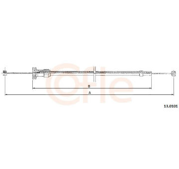 Lanko pro otevírání kapoty motoru COFLE 92.13.0101