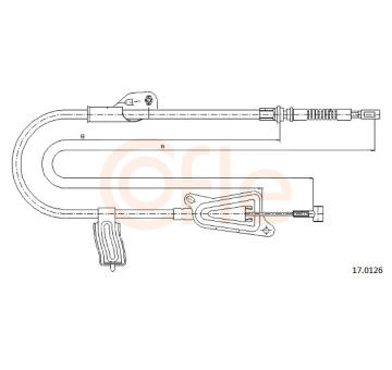 Tažné lanko, parkovací brzda COFLE 92.17.0126