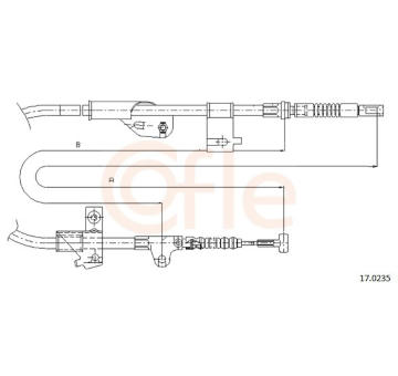 Tažné lanko, parkovací brzda COFLE 92.17.0235