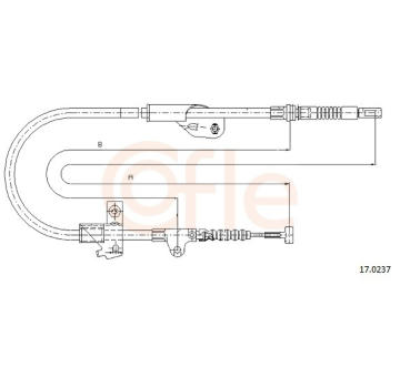 Tažné lanko, parkovací brzda COFLE 92.17.0237