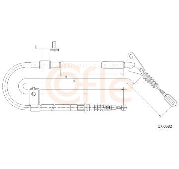 Tažné lanko, parkovací brzda COFLE 92.17.0682
