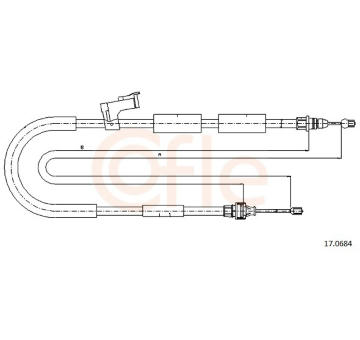 Tažné lanko, parkovací brzda COFLE 92.17.0684