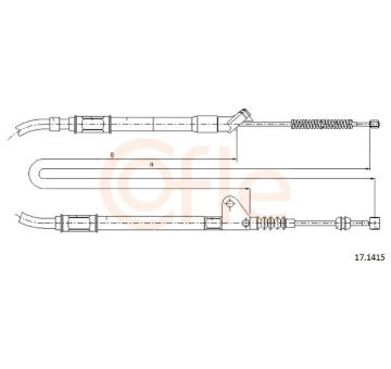 Tažné lanko, parkovací brzda COFLE 92.17.1415