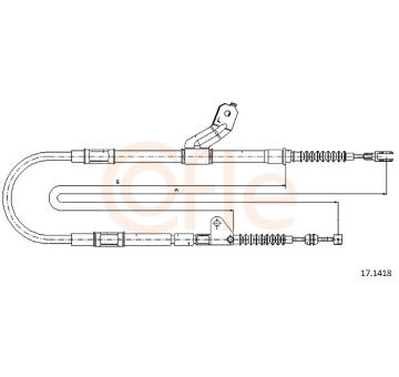Tažné lanko, parkovací brzda COFLE 92.17.1418