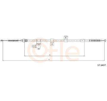 Tažné lanko, parkovací brzda COFLE 92.17.1437