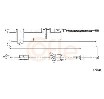 Tažné lanko, parkovací brzda COFLE 92.17.2519