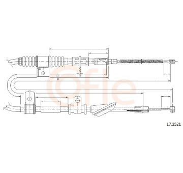 Tažné lanko, parkovací brzda COFLE 92.17.2521