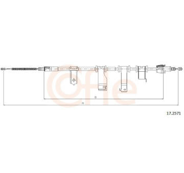 Tažné lanko, parkovací brzda COFLE 92.17.2571