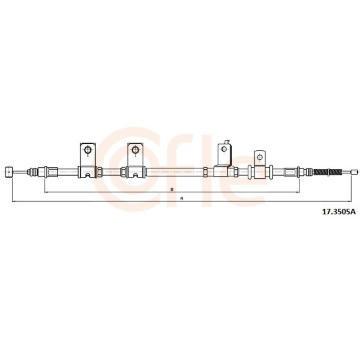 Tažné lanko, parkovací brzda COFLE 92.17.3505A