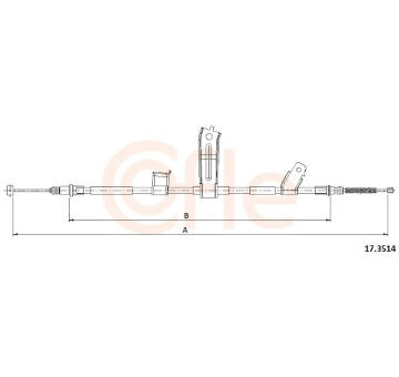 Tažné lanko, parkovací brzda COFLE 92.17.3514