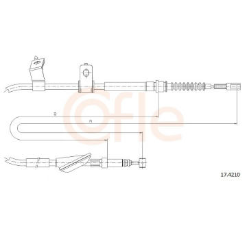 Tažné lanko, parkovací brzda COFLE 92.17.4210