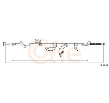 żażné lanko parkovacej brzdy COFLE 92.17.5138