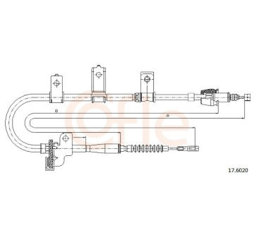Tažné lanko, parkovací brzda COFLE 92.17.6020