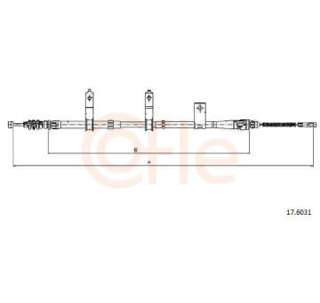 Tažné lanko, parkovací brzda COFLE 92.17.6031