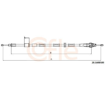 Tažné lanko, parkovací brzda COFLE 92.20.160B500