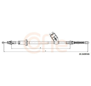Tažné lanko, parkovací brzda COFLE 92.20.160B506