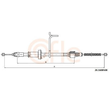 żażné lanko parkovacej brzdy COFLE 92.20.160B508