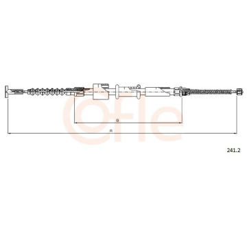Tažné lanko, parkovací brzda COFLE 92.241.2