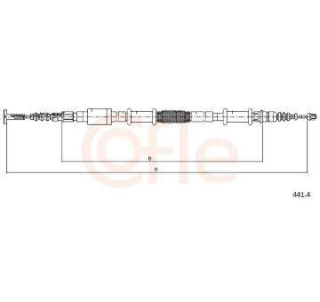 Tažné lanko, parkovací brzda COFLE 92.441.4