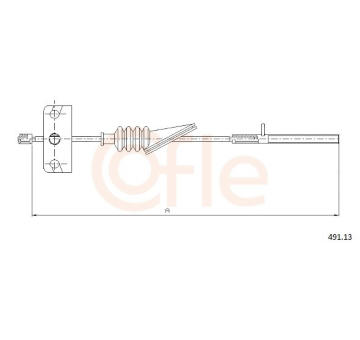 Tažné lanko, parkovací brzda COFLE 92.491.13