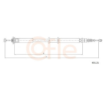 Tažné lanko, parkovací brzda COFLE 92.631.21