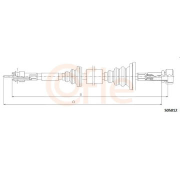 Hřídel tachometru COFLE S05012